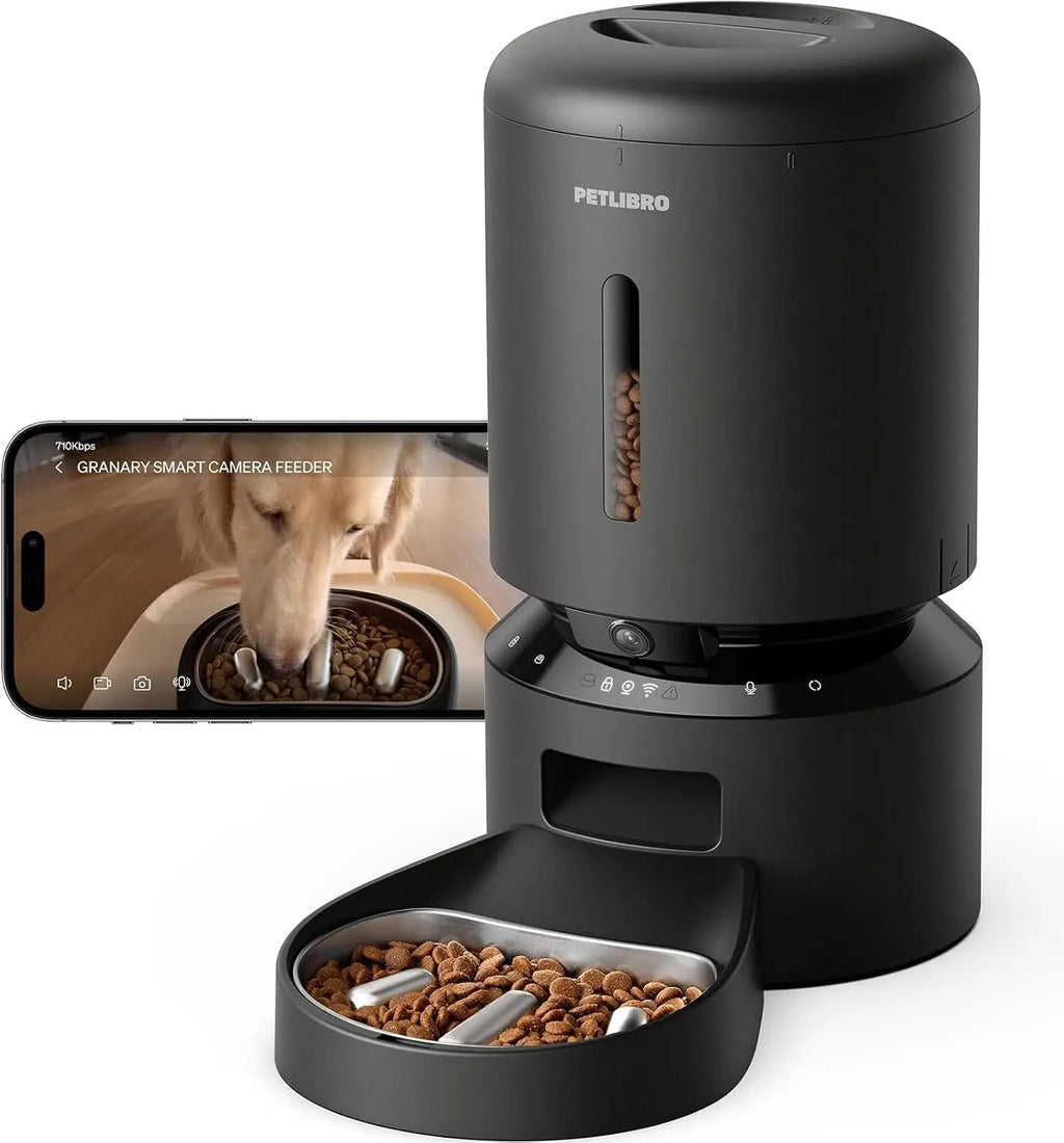 Automatic Pet Feeder 3L/5L with Camera, Timed Portions, Voice Call, Dual Power