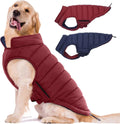 Lelepet Waterproof Reversible Dog Coat – Winter Puffer Vest, 2-in-1, XS-3X