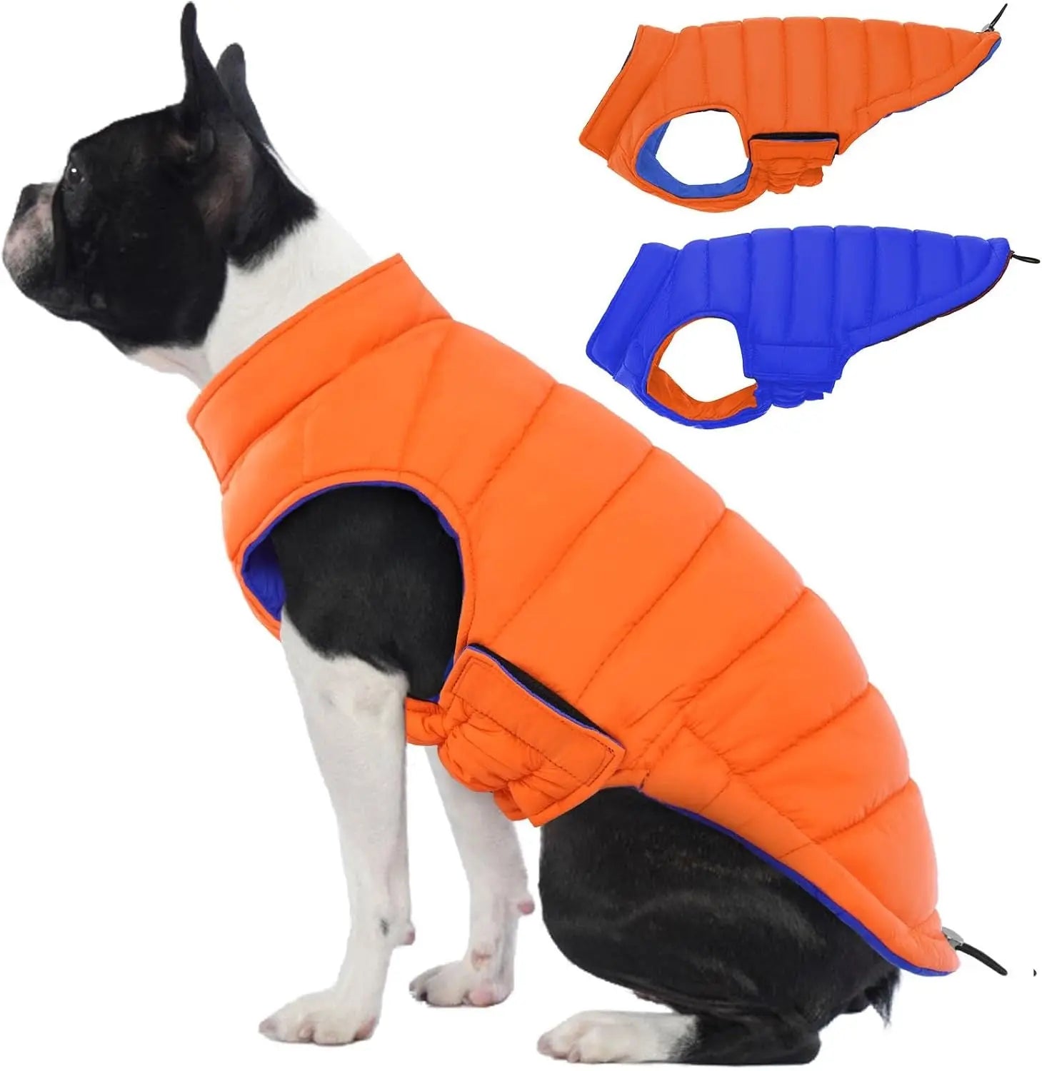 Lelepet Waterproof Reversible Dog Coat – Winter Puffer Vest, 2-in-1, XS-3X