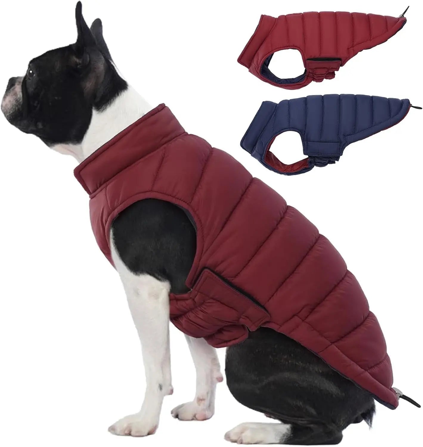 Lelepet Waterproof Reversible Dog Coat – Winter Puffer Vest, 2-in-1, XS-3X