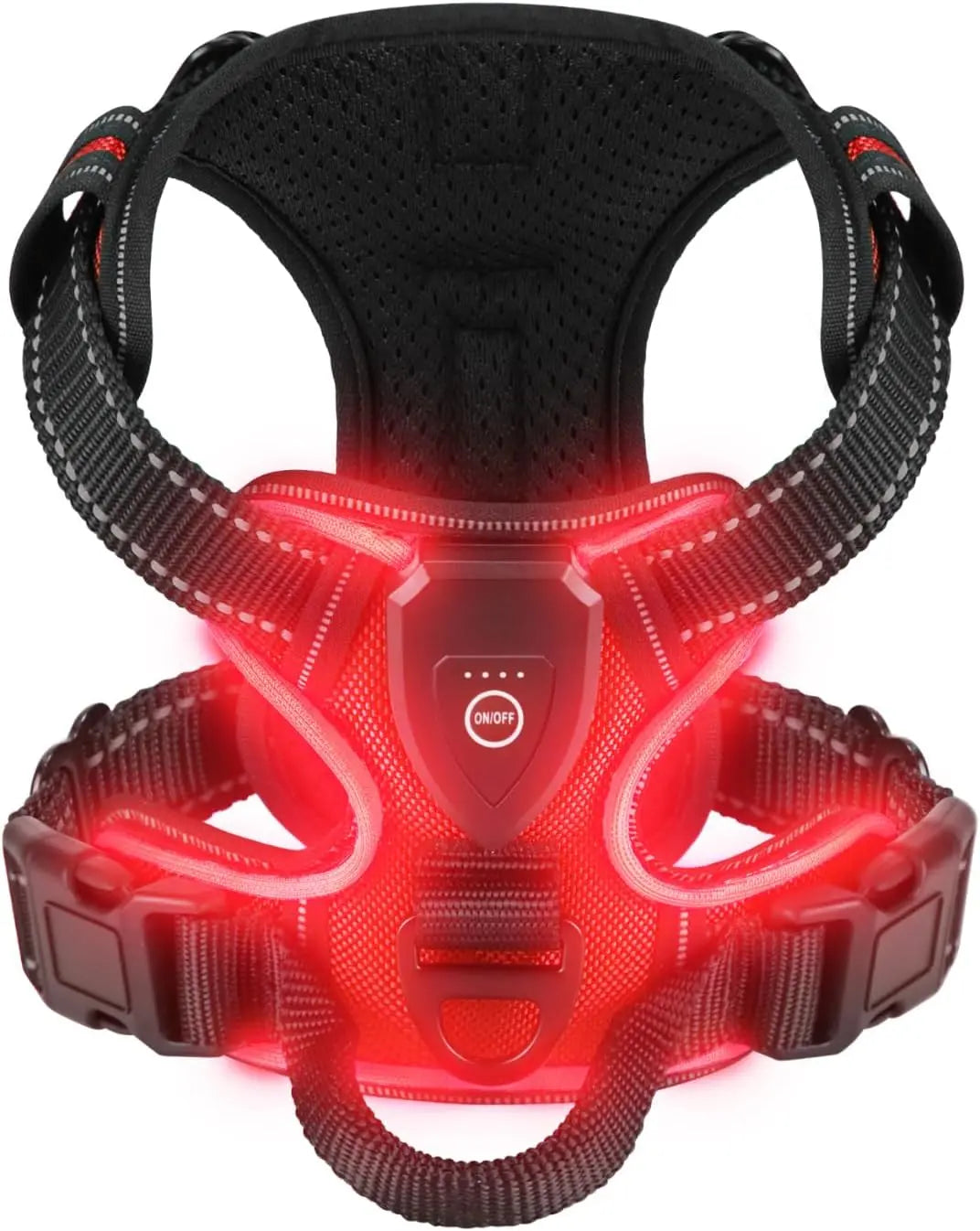 Light-Up LED Dog Harness – Rechargeable No-Pull Vest for Night Walking