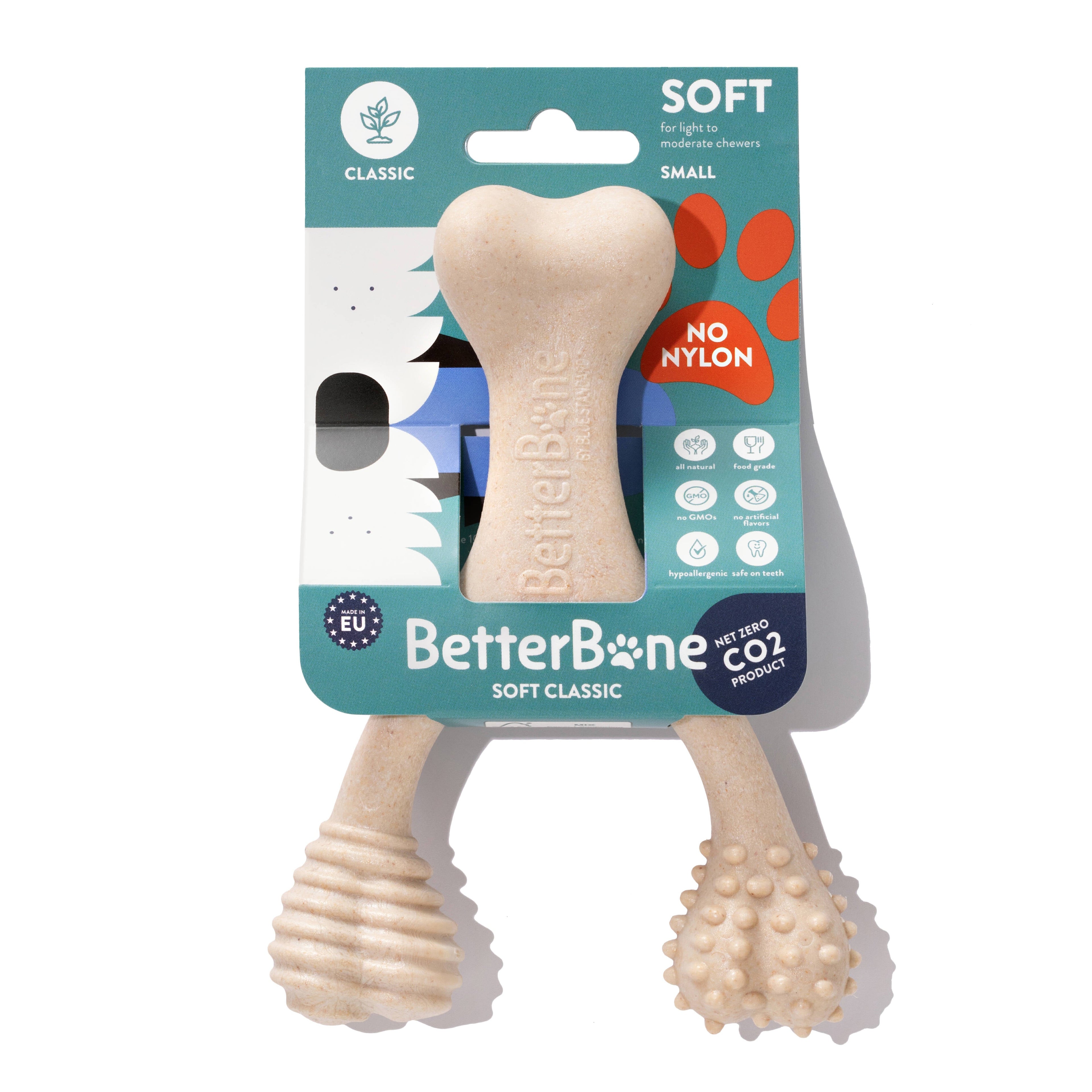 BetterBone SOFT Durability CHEW TOY: Natural Ingredients, Perfect for Teething Puppies, Senior Dogs & Gentle Chewers