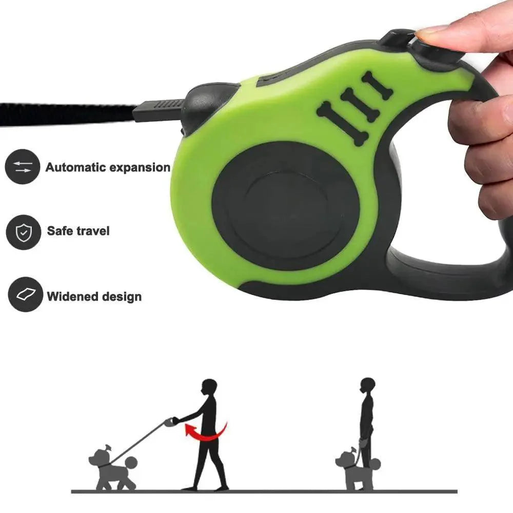 Durable Automatic Retractable Dog No Tangle Comfortable Grip Pet Leash Walking Running Cute Easy Control Leashes Pet Products